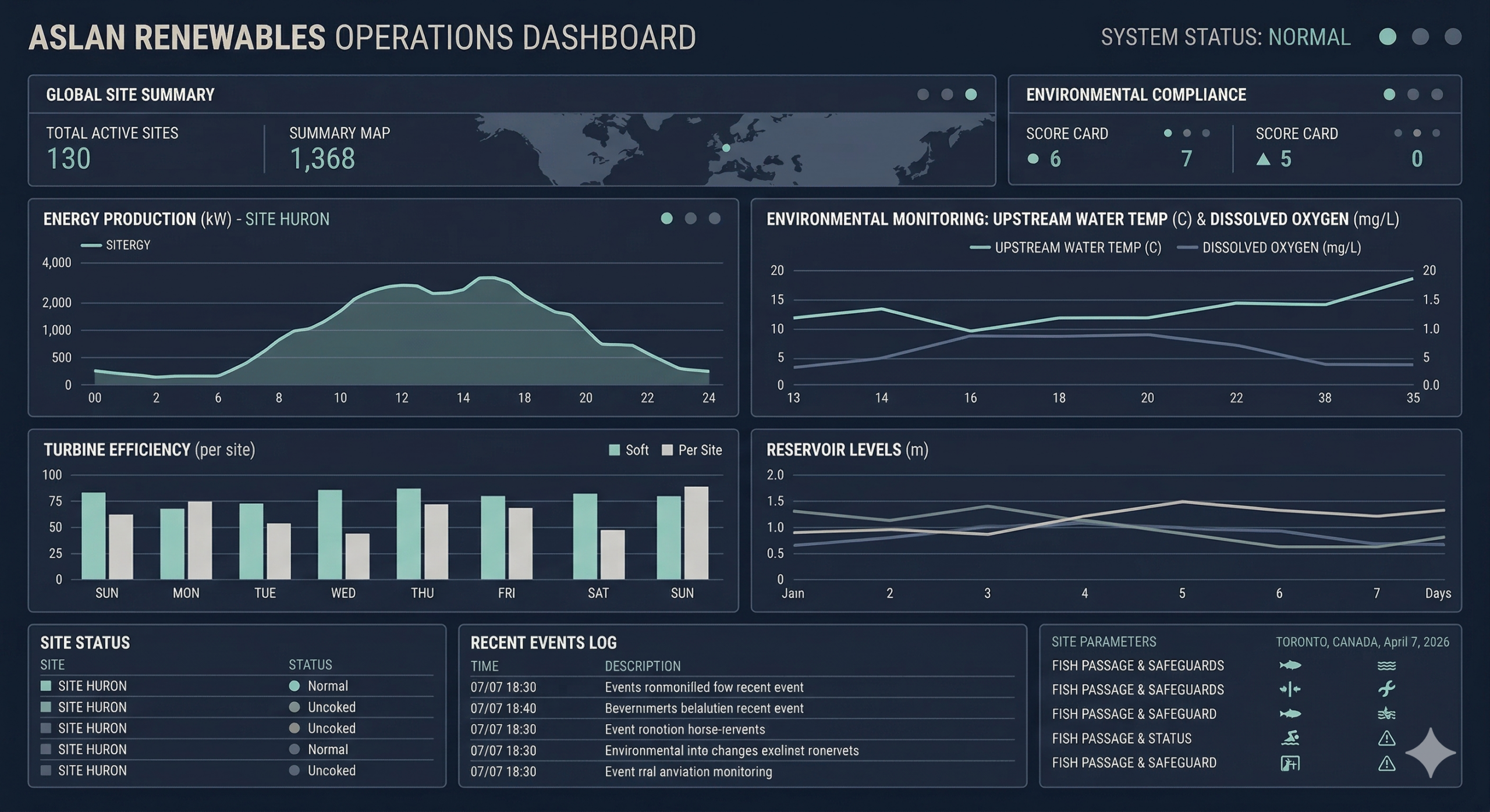 Remote monitoring dashboard