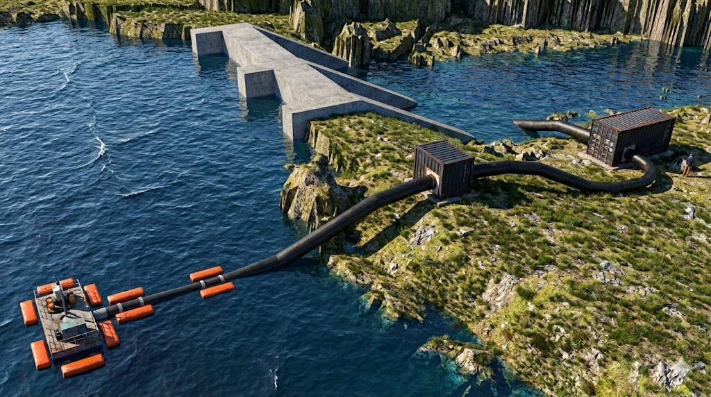 Aslan modular hydropower system at dam site