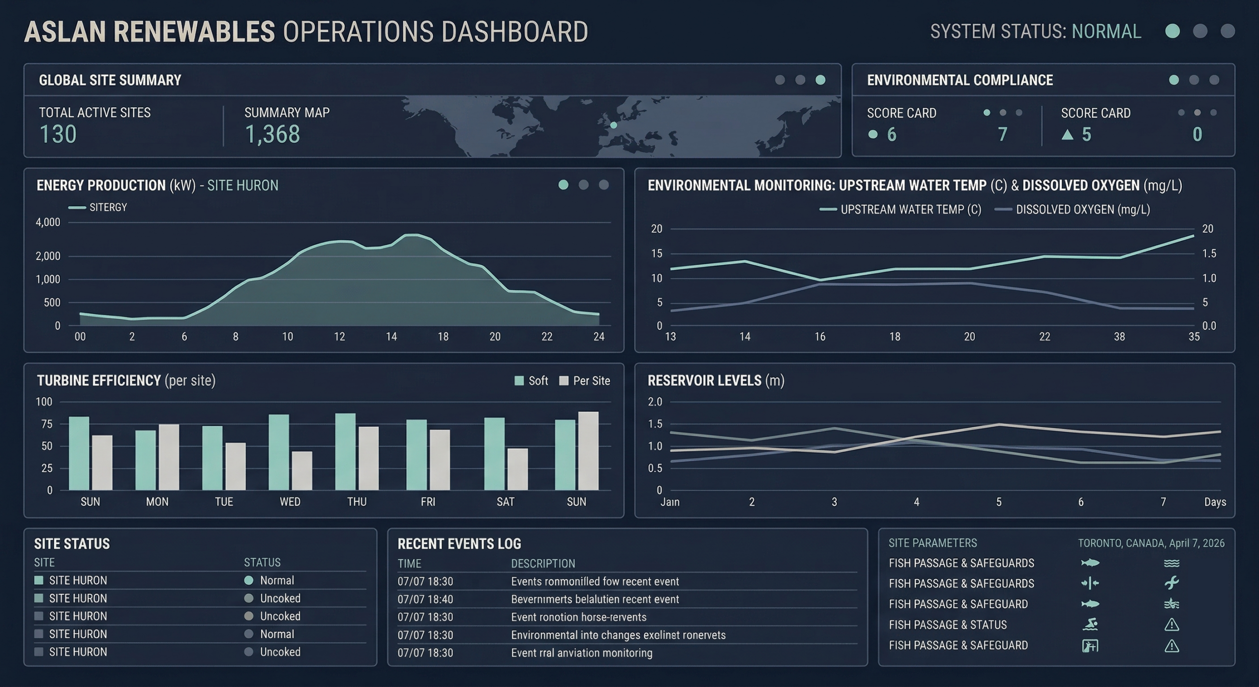 Remote monitoring dashboard